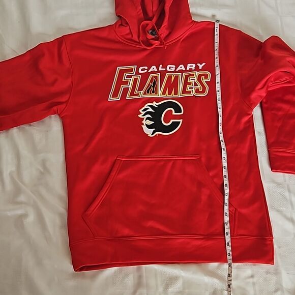 NHL Men's Hockey Calgary Flames Hoodie Long Sleeves Sweater Medium Red - Picture 13 of 16